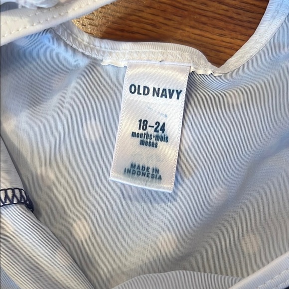 Old Navy, Navy Blue Polka Dot Swimsuit - Picture 3 of 3